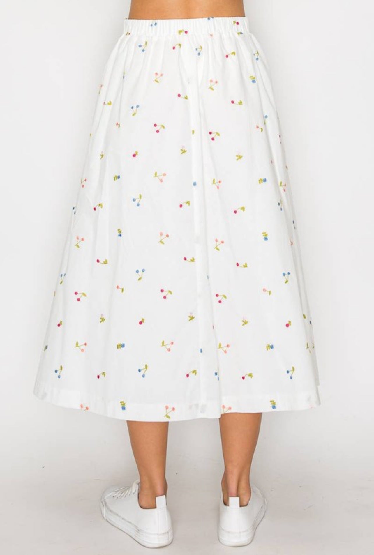 Embroidery Cotton Full Skirt by Love Wednesday