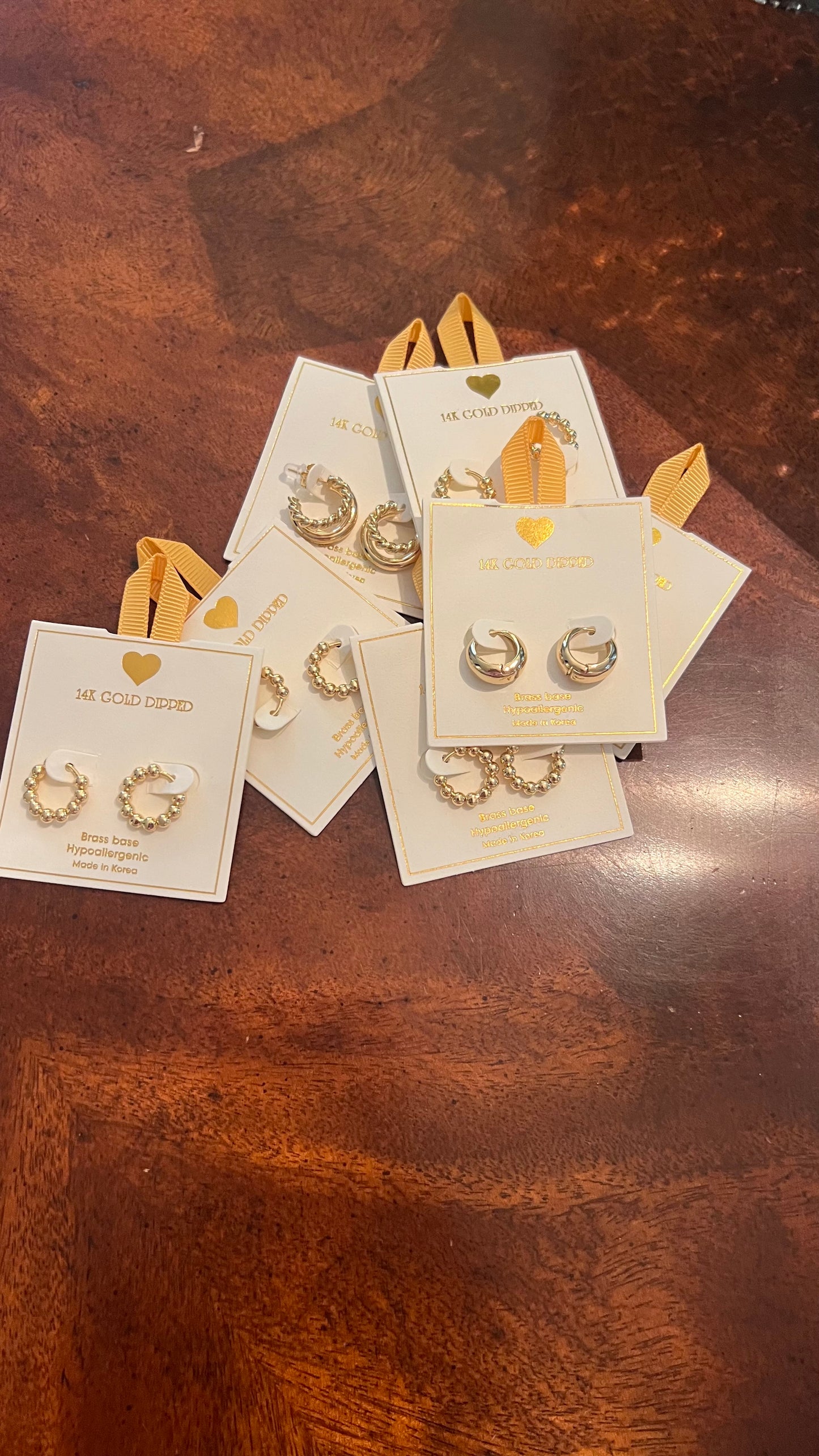 Gold dipped earrings