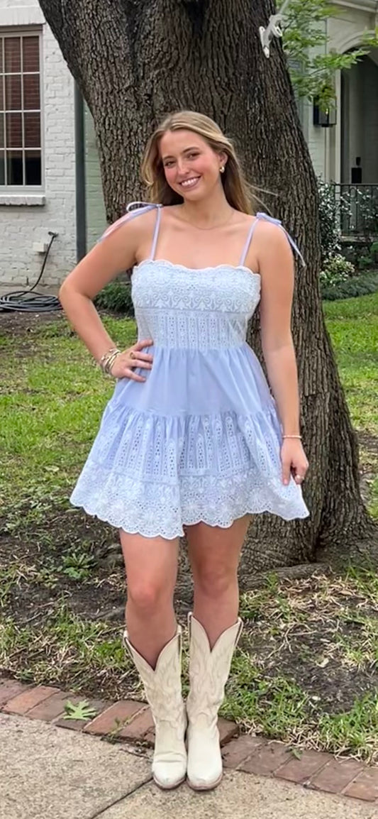 BLUE ISLET DRESS by Baby Pink