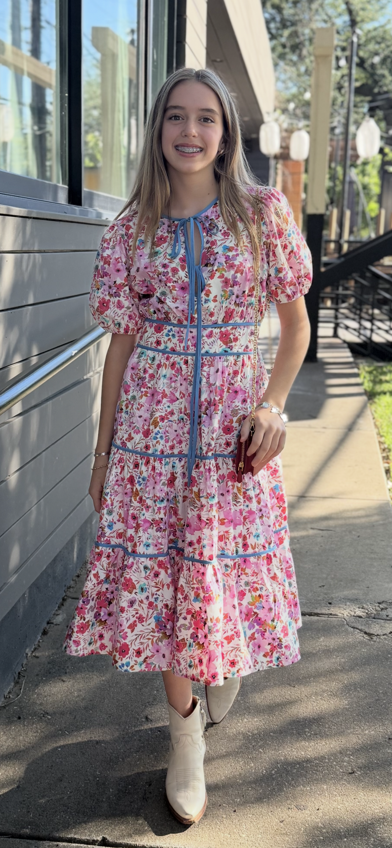Flower Print Midi Dress by Love Wednesday