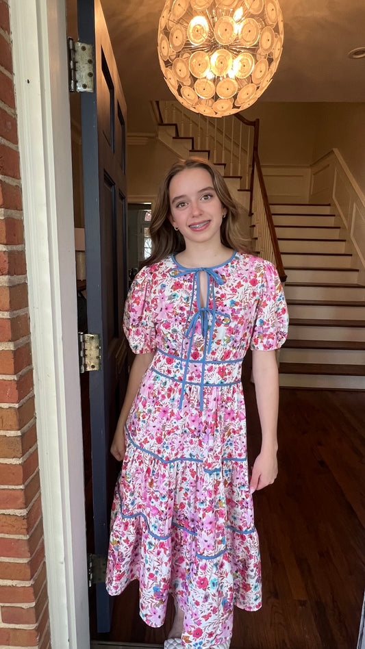 Flower Print Midi Dress by Love Wednesday